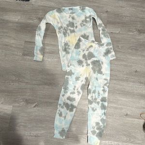 B. Steps tie dye waffle pajamas